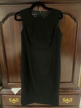 Jones New York stretch black Sleeveless Sheath Dress office work zipper